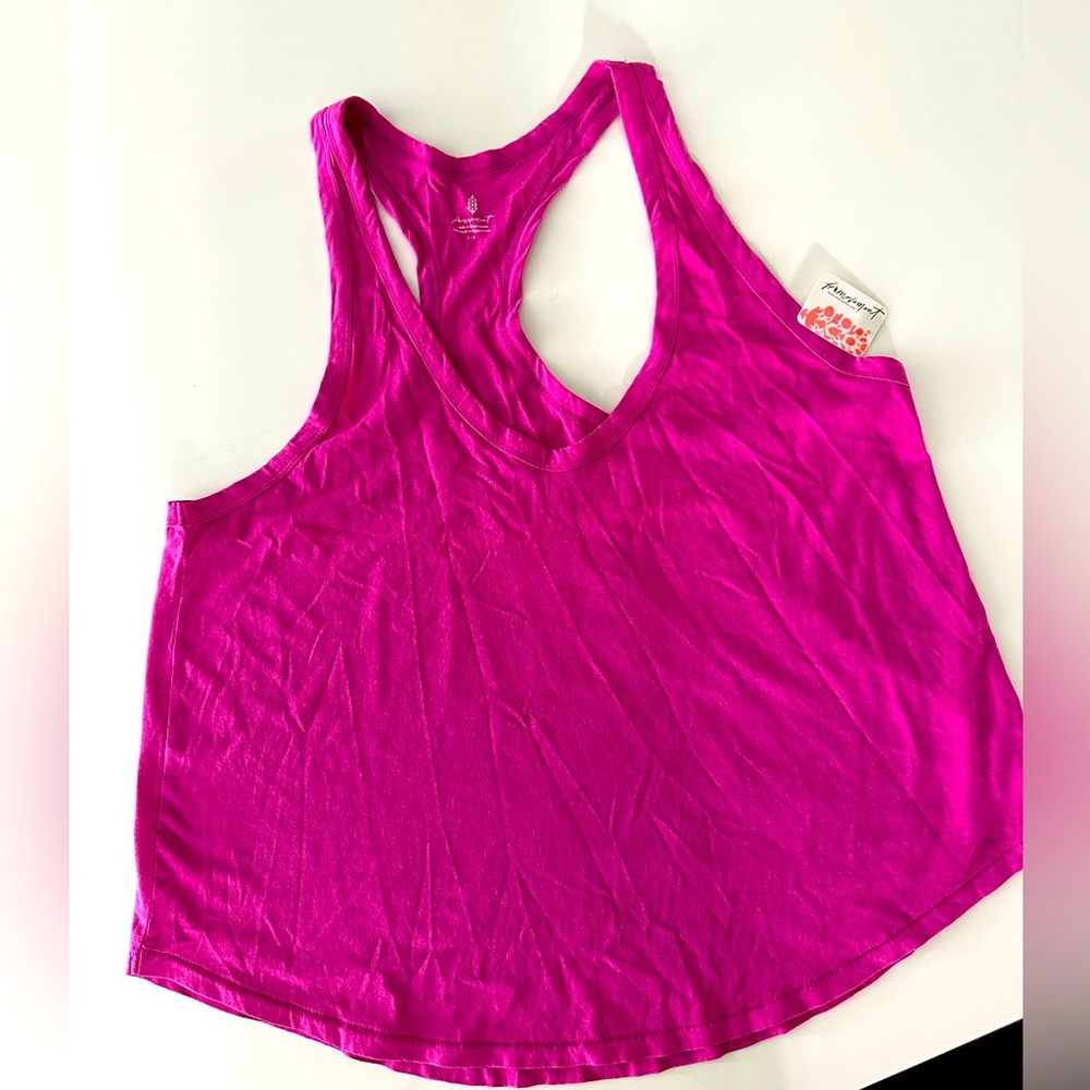 Free People tank top size L in pink/purple